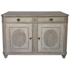 Antique Swedish Gustavian Style Sideboard with Two Doors