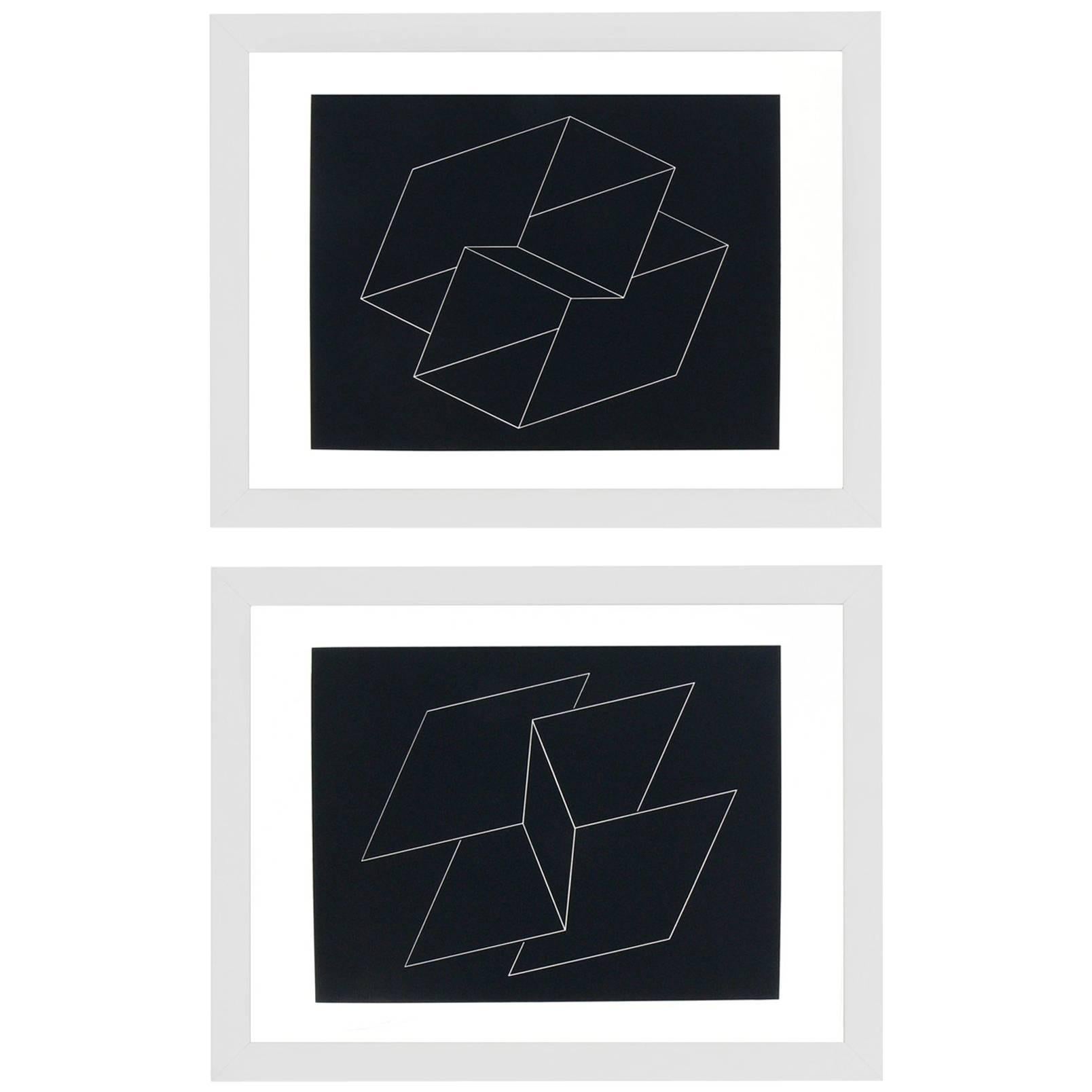 Abstrakte Lithographien von Josef Albers aus der Formel und Articulation im Angebot