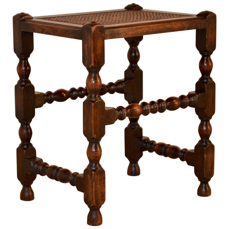 19th Century Cane Top Stool For Sale at 1stdibs