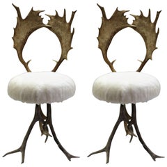 Pair of Antler Chairs