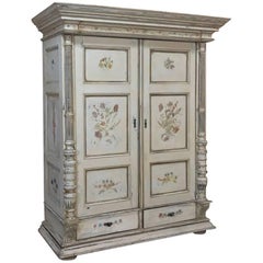 19th Century Italian Neoclassical Painted Armoire