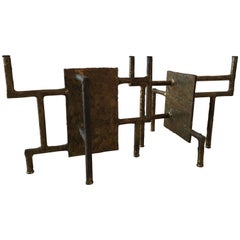 Silas Seandel Bronze Brutalist Coffee Table Base Silas Seandel Bronze Brutalist Coffee Table Base