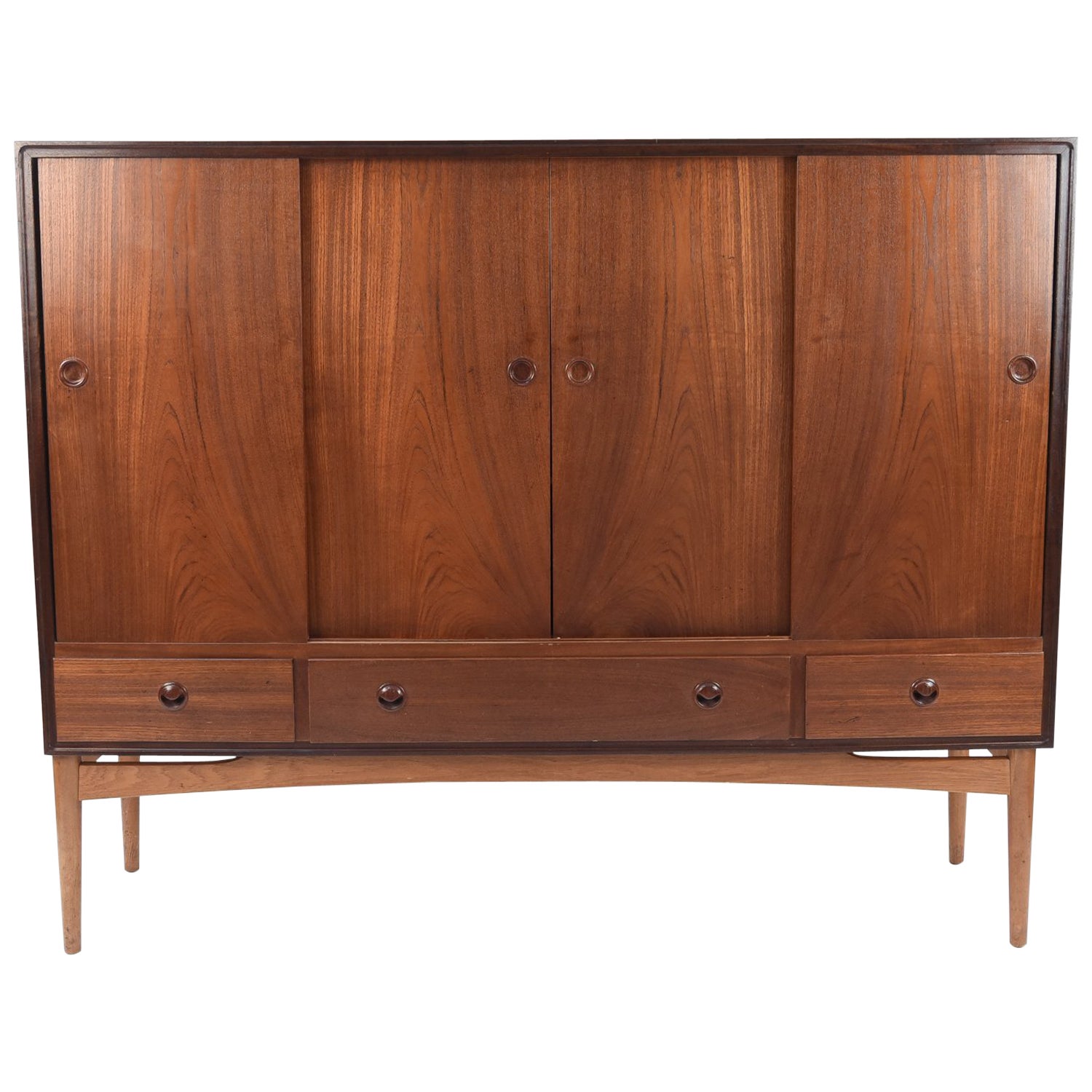 Midcentury danish teak sideboard for central mobler bolighus at 1stdibs Bolighuse odense