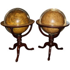 Pair of English Globes, Cary’s Terrestrial & Bardin British Celestial circa 1800