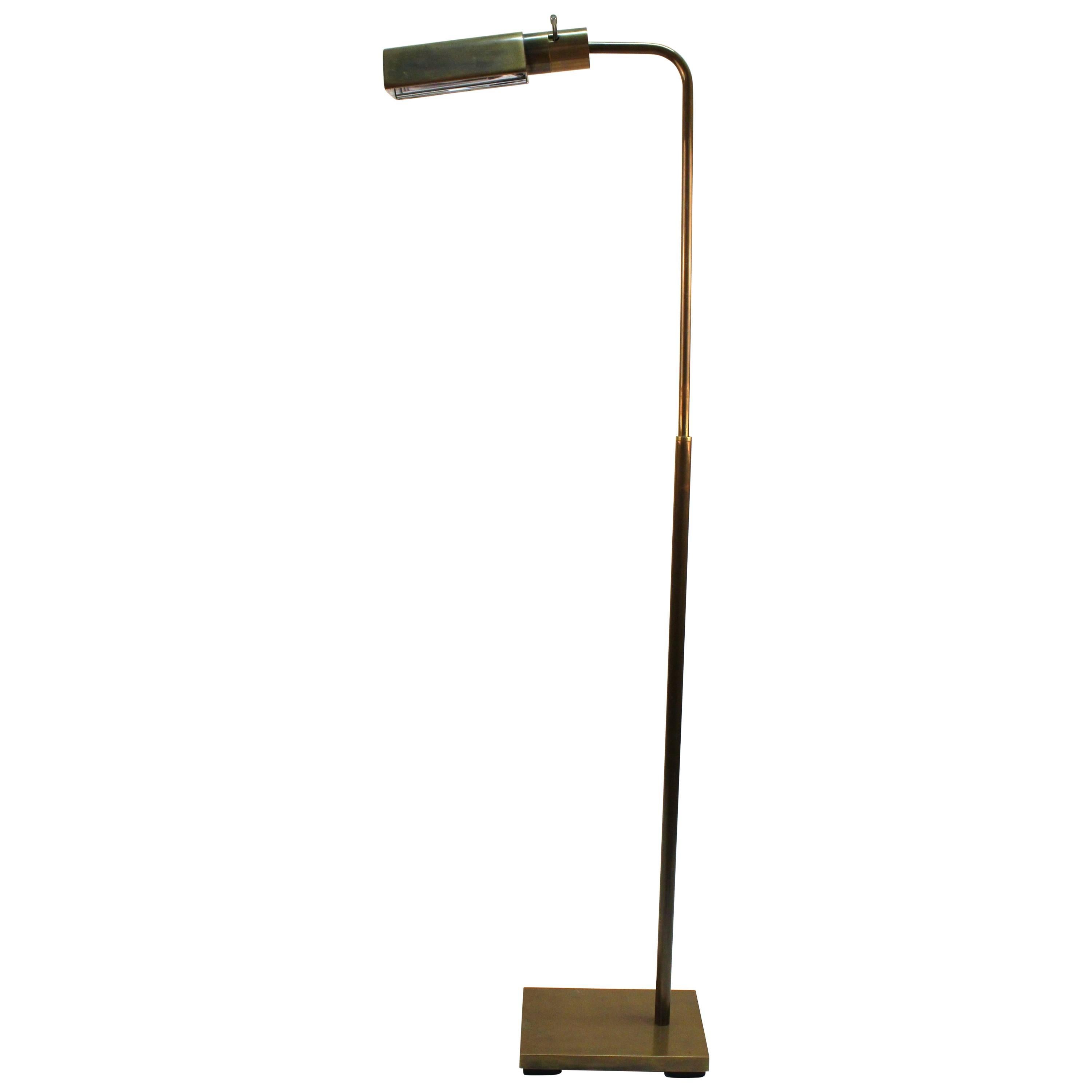 Brass Reading Floor Lamp by Koch and Lowy