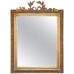 19th Century Mirror Made of Wood and Golden Pads with Gold Leaf