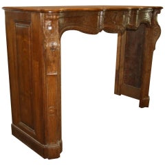 Hand Carved Oak French Provincial Mantel