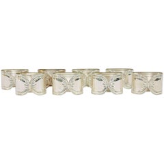 Set of Eight Sterling Silver Napkin Holders