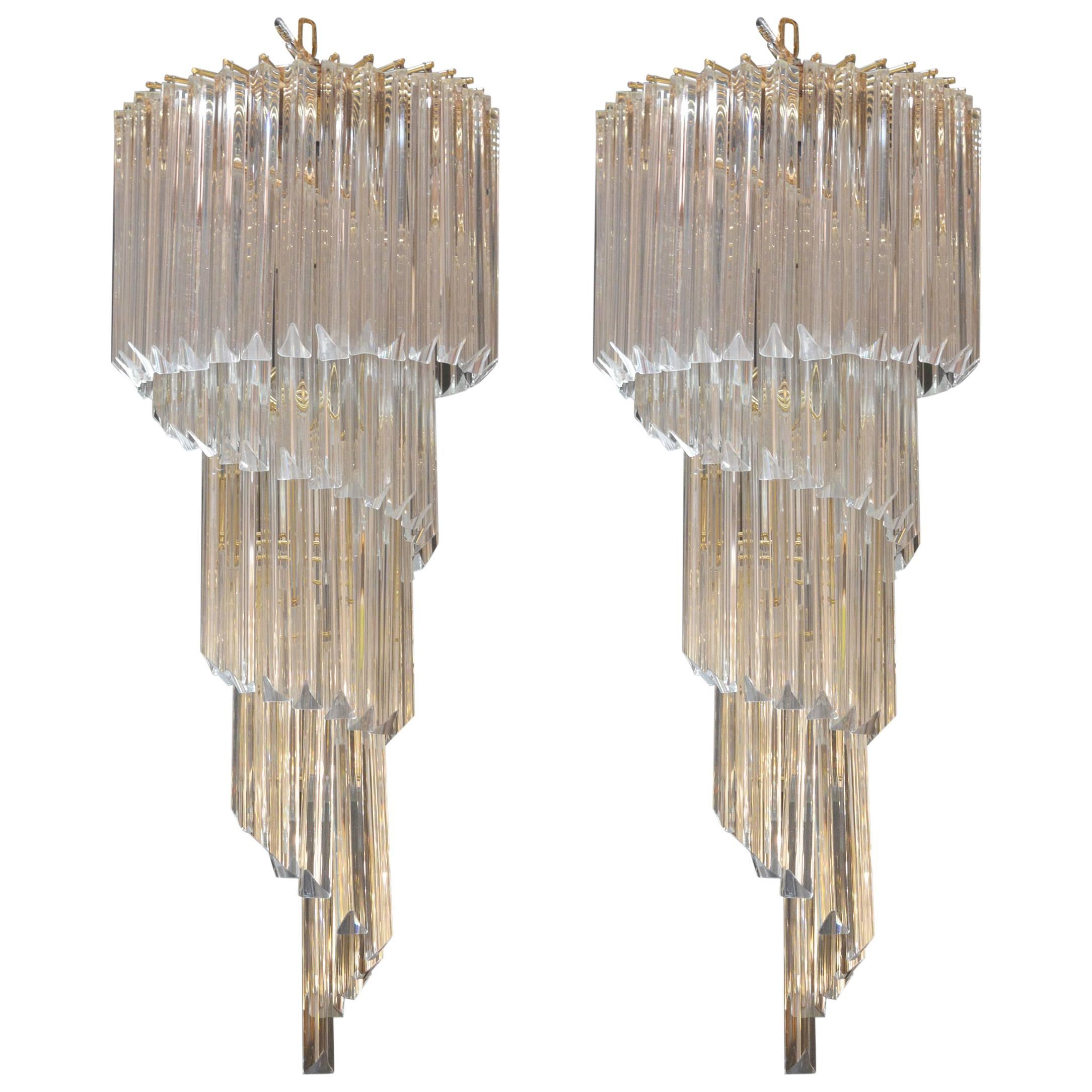 Pair of Venini Chandeliers