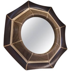 Custom Oak and Walnut with Maple Inlay Mirror