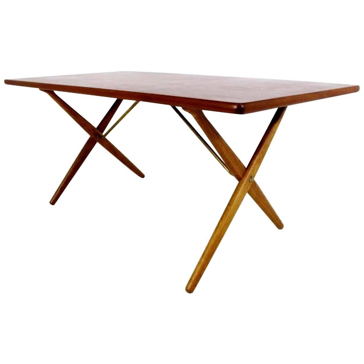 Dining Table / Writing Desk with Cross-Leg, At-303 Hans Wegner for Andreas Tuck