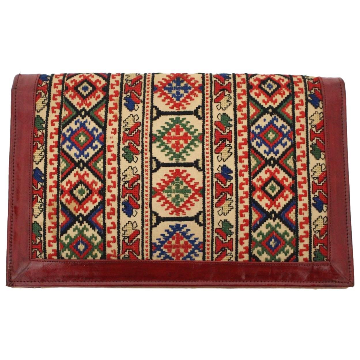 Multicolored Handbag Clutch 1930s Eastern Europe For Sale