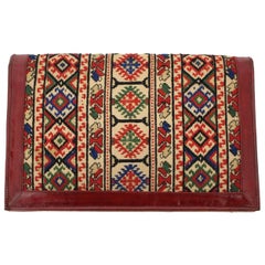 Multicolored Vintage Kelim Handbag Clutch 1930s Eastern Europe