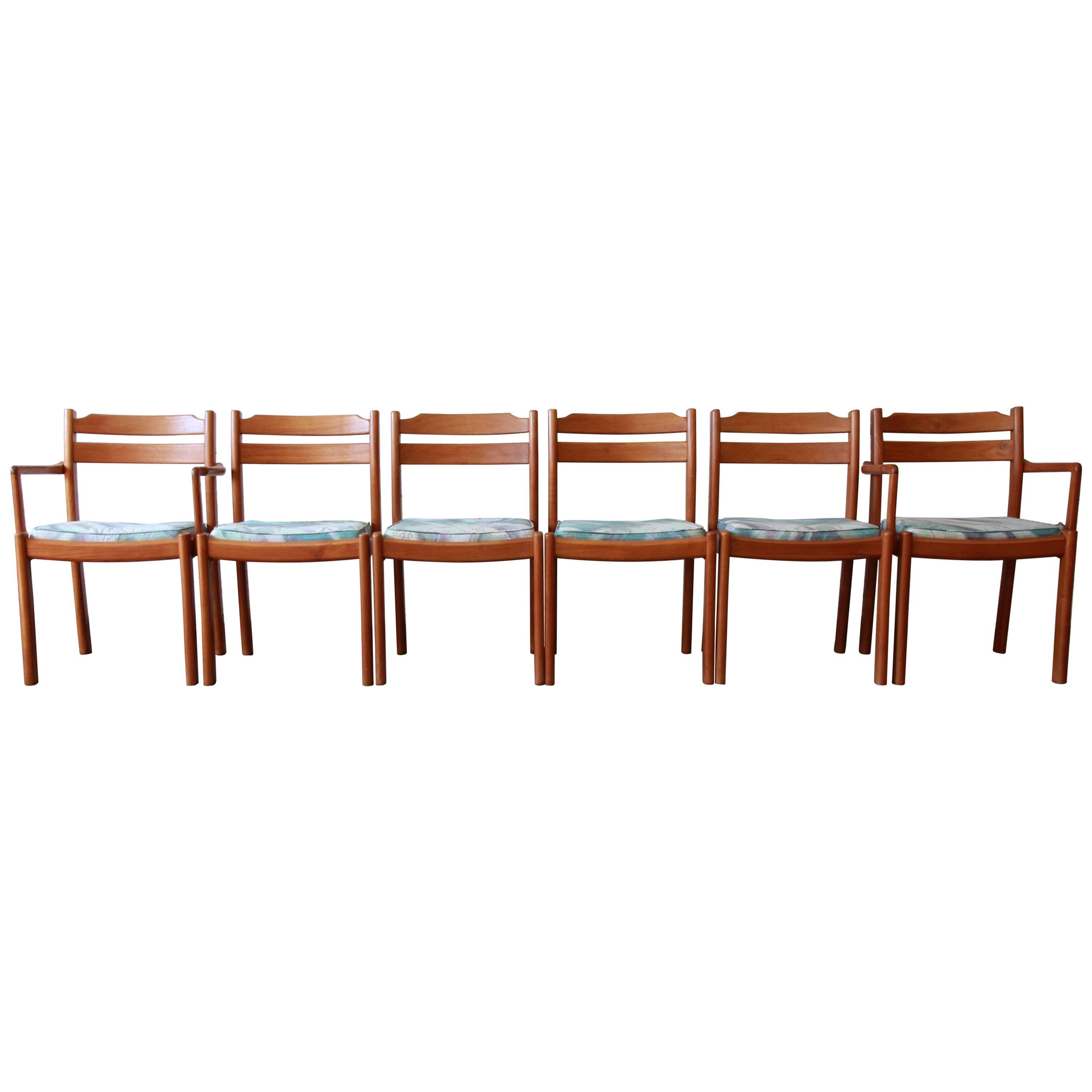 Danish Modern Teak Dining Chairs by Dyrlund, Set of Six