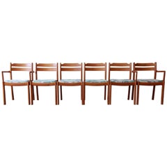Danish Modern Teak Dining Chairs by Dyrlund, Set of Six