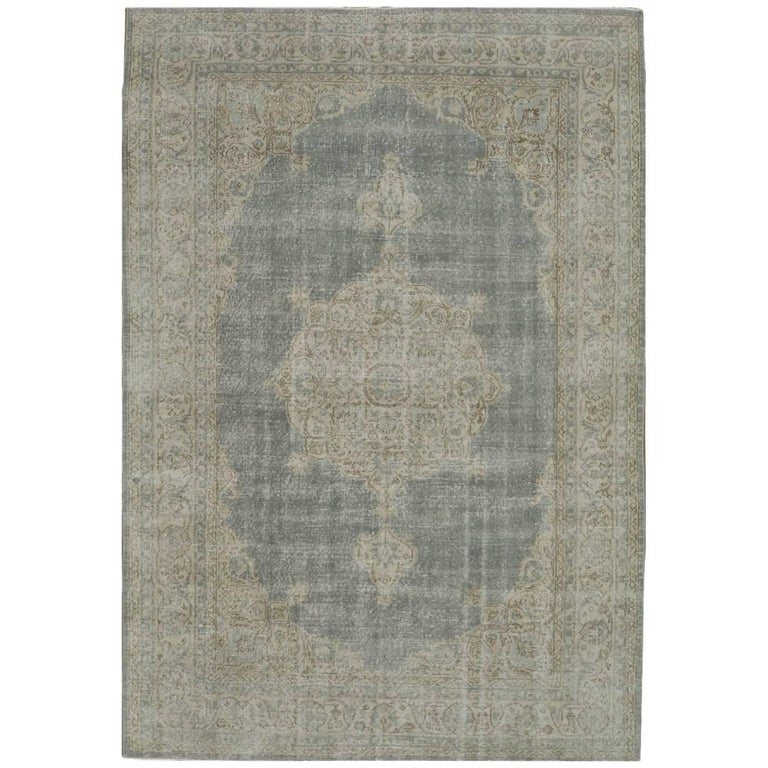 Vintage Distressed Handmade Turkish Rug