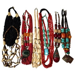 Lot of Ten Tibetan Necklaces