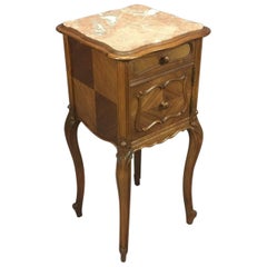 20th Century Louis XV Walnut Bedside Cabinet