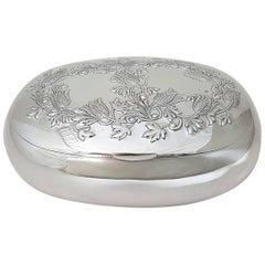 20th Century Italian Sterling Silver Ceased Table Box
