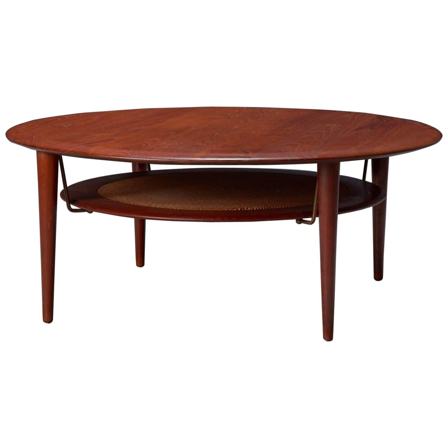 FD 515 Round Sofa Table by Peter Hvidt & Orla Mølgaard Nielsen for France & Son