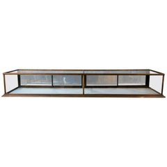 1920 Counter Top Mercantile Glass Showcase with Mirror Slidding Doors