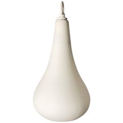 Teardrop Pendant Light in Frosted Glass