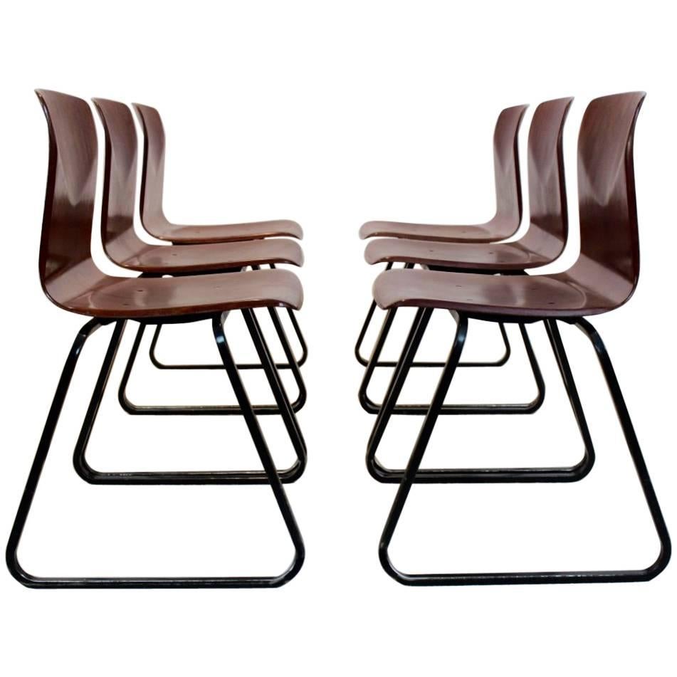 Large Stock of Brown Stackable Pagholz Galvanitas S22 Industrial Diner Chairs, 1