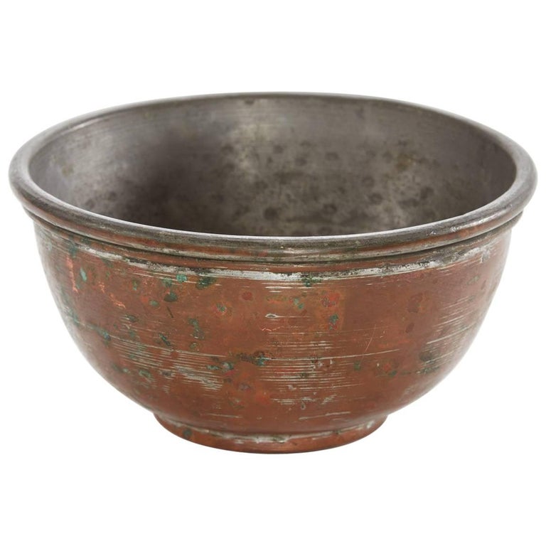 Early 20th Century Small Double Copper Bowl from Argentina at 1stDibs