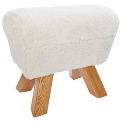 20th Century German Gymnasium Sheepskin Pommel Horse