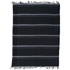 Black Stripe Blanket by Saved New York