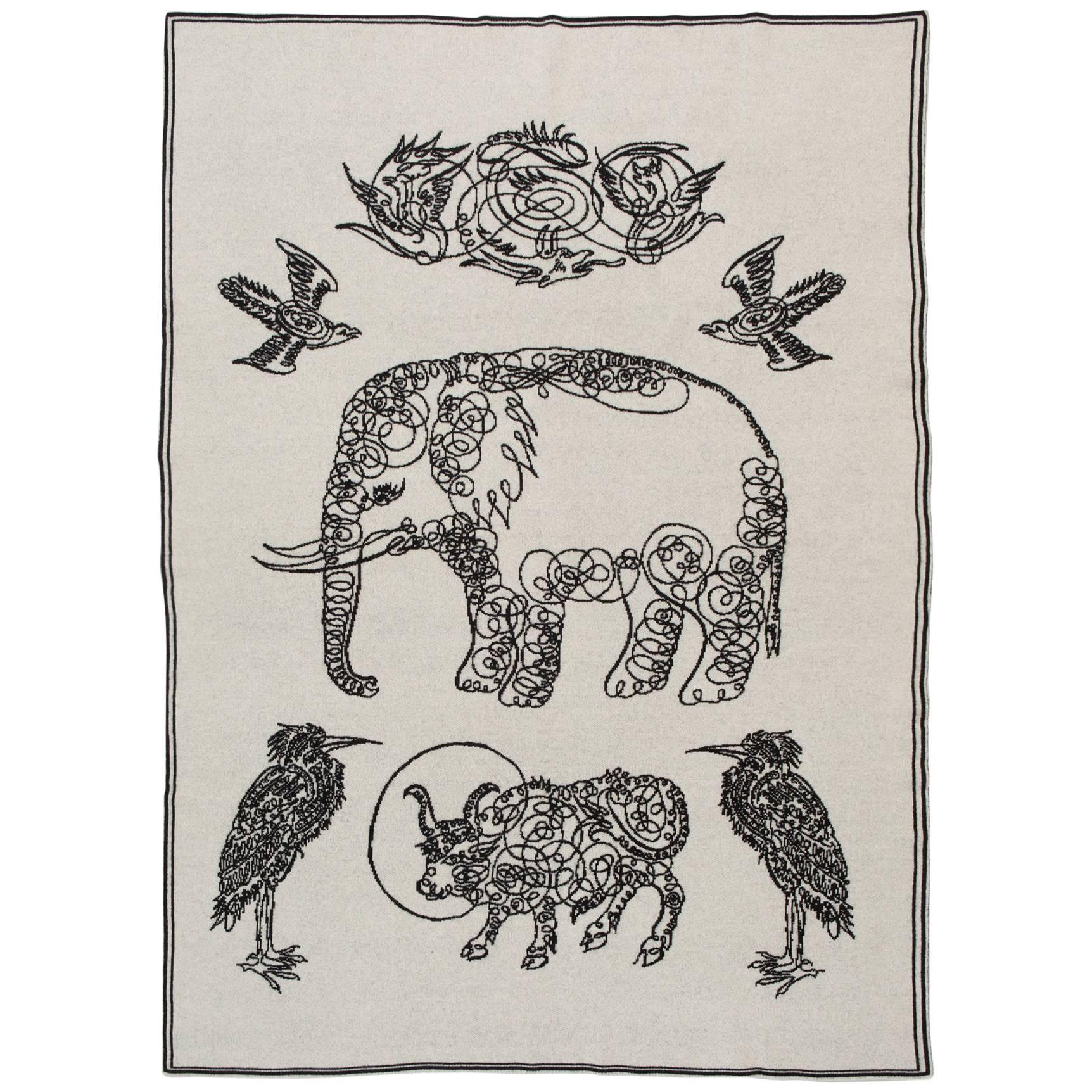 Elephant and Friends Blanket by Saved, New York