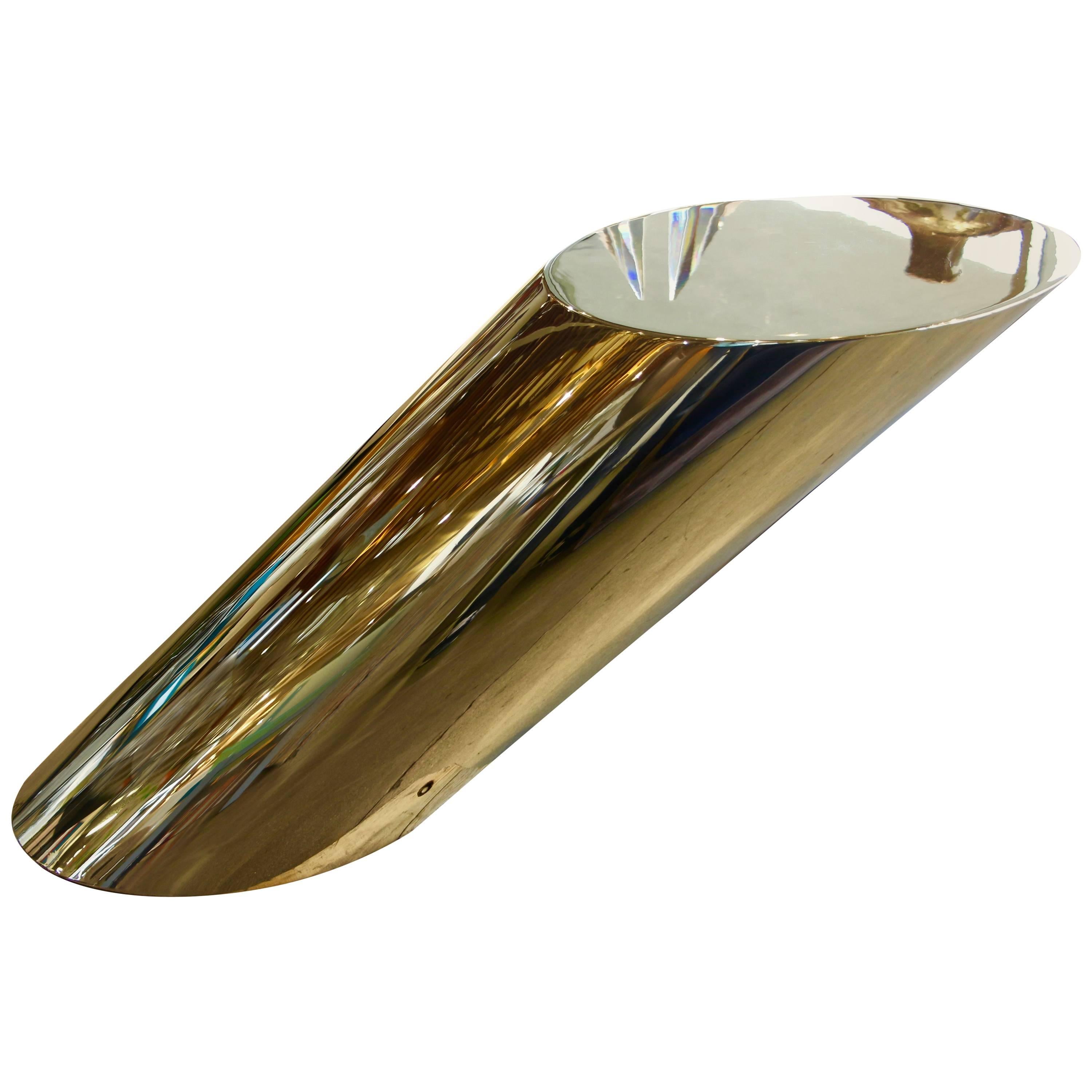 J. Wade Beam "Zephyr" Table for Brueton Is Solid Brass