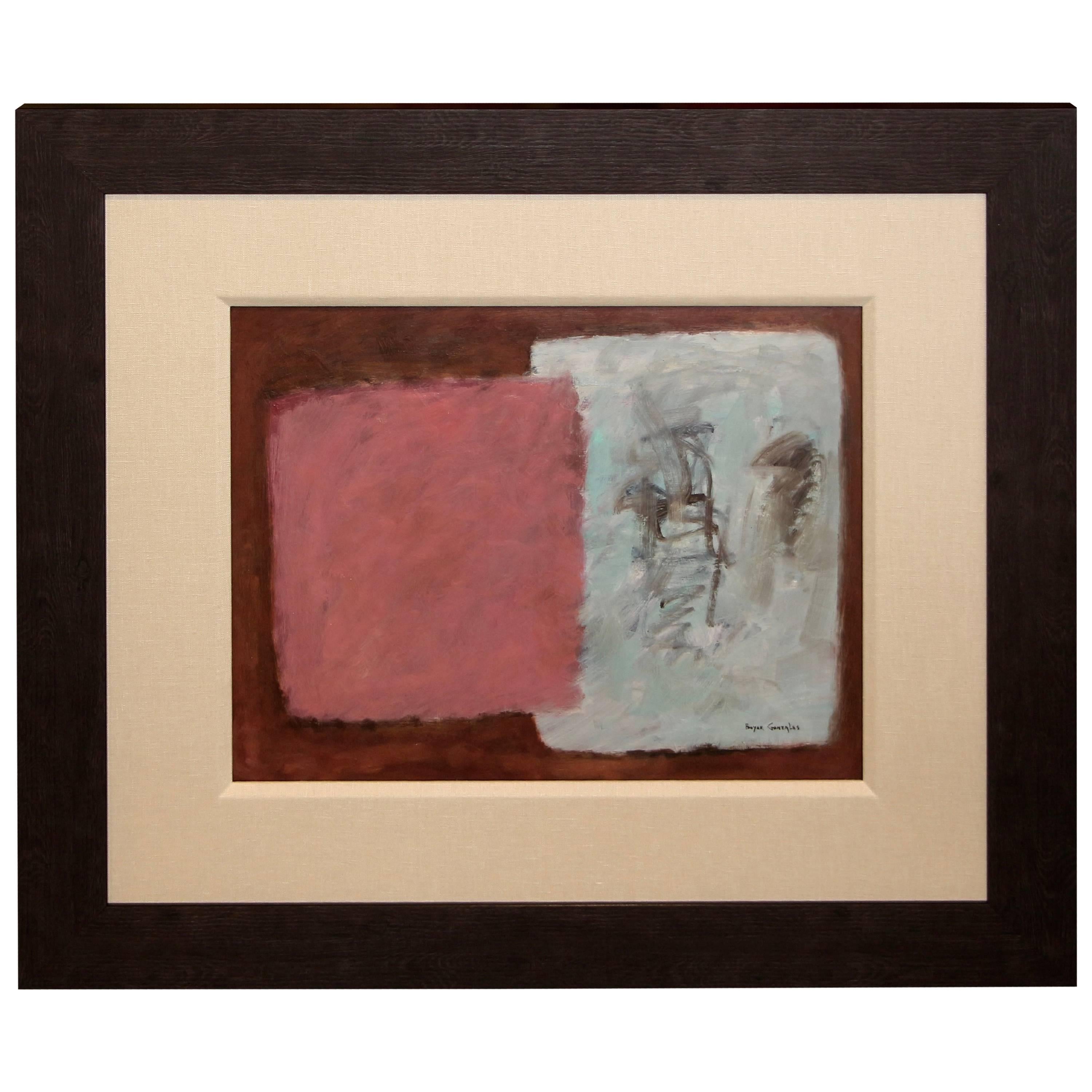 1972 Abstract by Boyer Gonzales Jr Noted Texas Artist