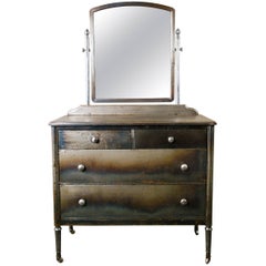 1940 Simmons Steel Polished Chest of Drawers