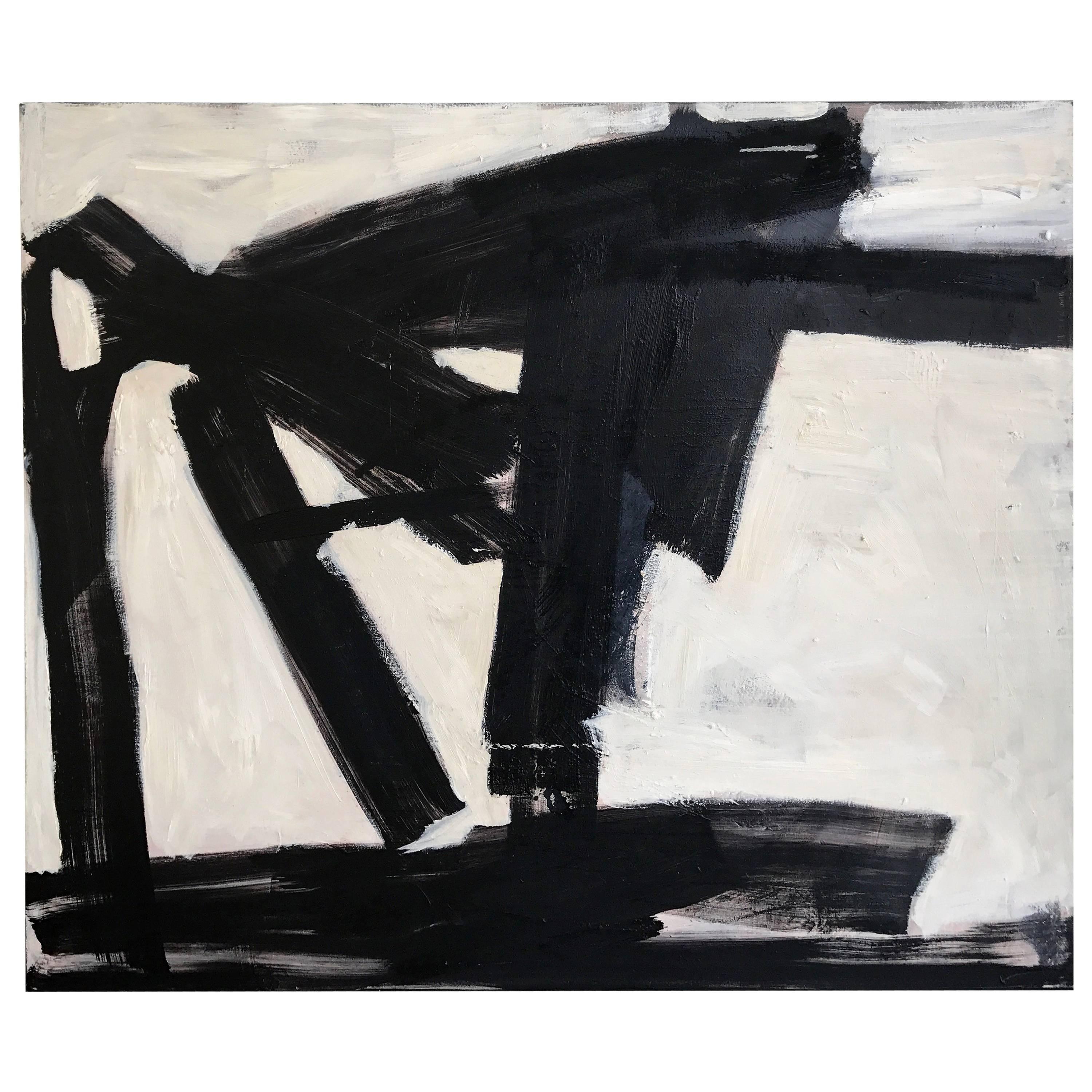 Black and White Abstract by Noted Palm Springs Artist Donald Lloyd Smith