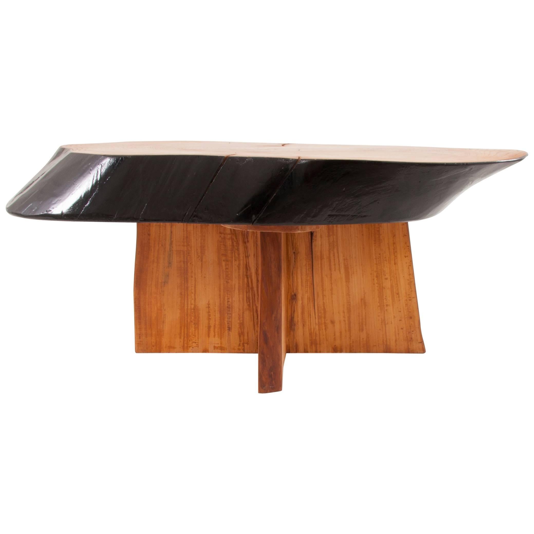 Impressive Maple Tree Trunk Coffee Table in the Style of George Nakashima, 1950s