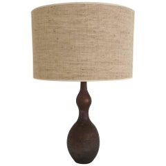 Ceramic Table Lamp, circa 1960, Signed, Italy