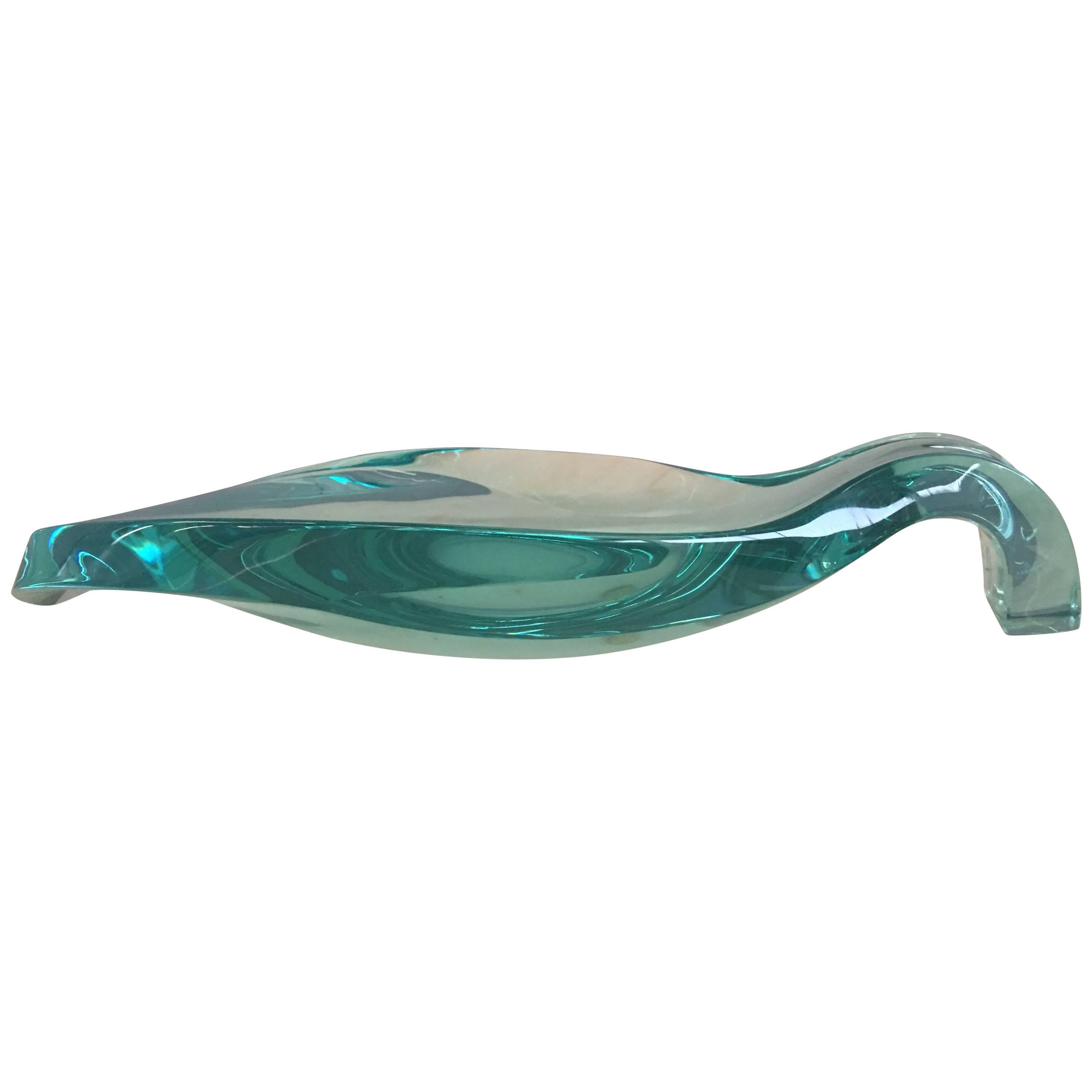 Huge Fontana Arte Glass Leaf