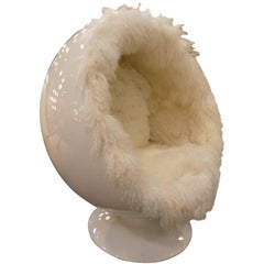Fantastic Ball Chair by Eero Aarnio Upholstered with Lamb Fur