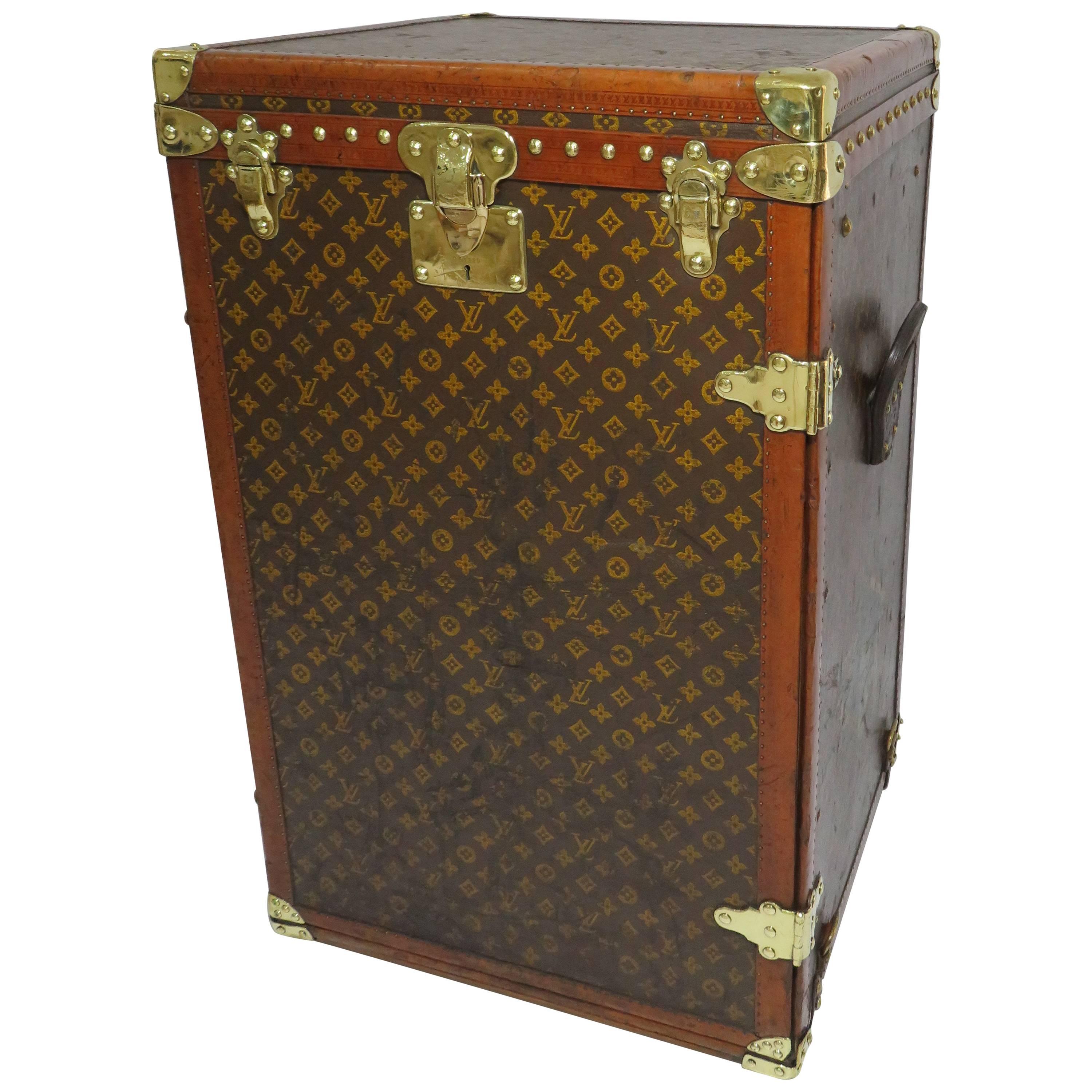 1930s Louis Vuitton Secretaire or Desk Trunk Monogram Antique Trunk For Sale