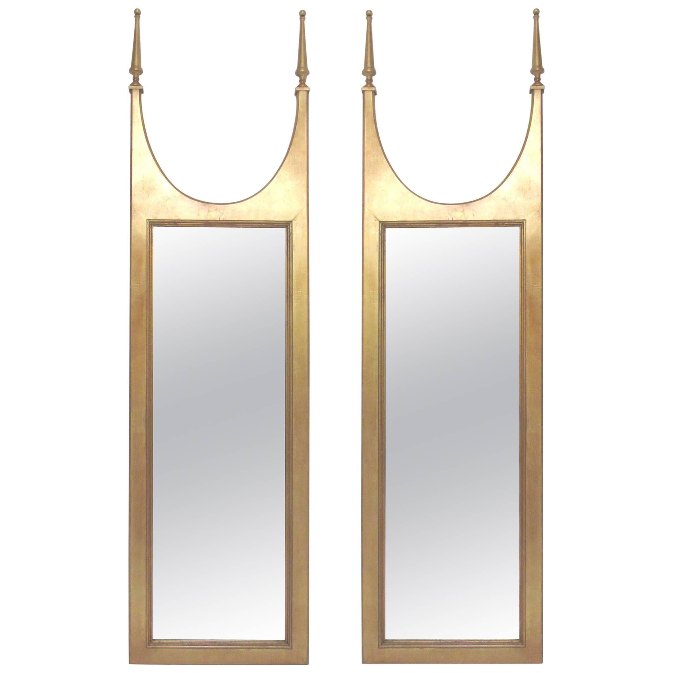 Pair of Hollywood Regency Gilded Mirrors in the Manner of Tommi Parzinger