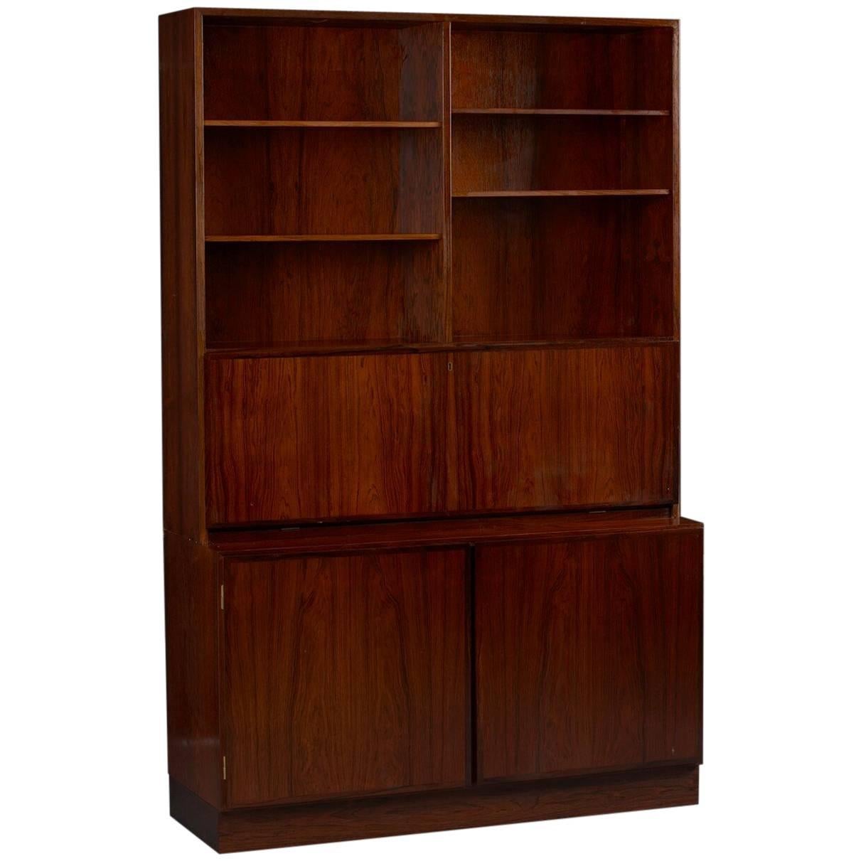 Danish Rosewood Wall Unit and Desk by Omann Jun