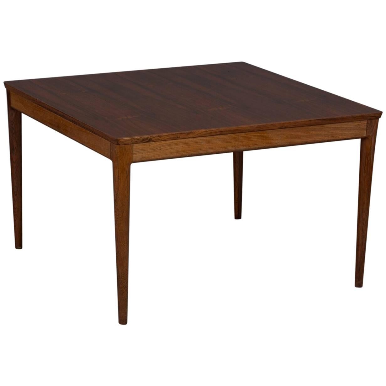 Square Danish Modern Mid-Century Rosewood Coffee Table