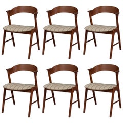 Set of Six Model 32 Teak Dining Chairs by Kai Kristiansen