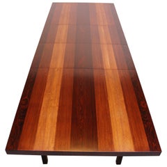 Milo Baughman Mixed Wood Dining Table for Directional