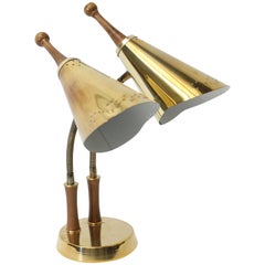 Midcentury Double Gooseneck Desk Lamp