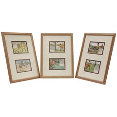 Framed English Golf Prints by Charles Crombie