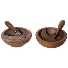 French Herb Cutter and Olivewood Bowl