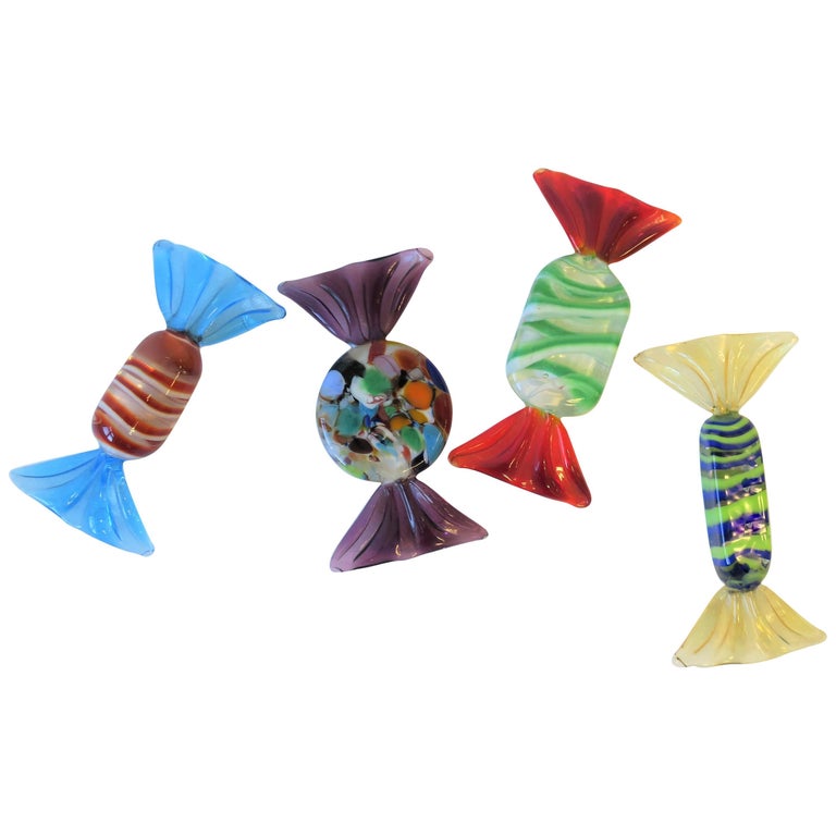 Italian Murano Art Glass Candy Pieces at 1stDibs