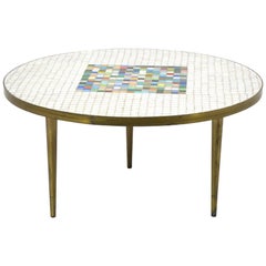 Italian Murano Glass Tile-Top Coffee Table